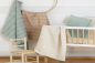 Preview: David Fussenegger Babydecke Riga Kids 'eat, sleep...' 70 x 90 cm Hellgrün