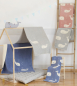 Preview: David Fussenegger Babydecke Maja 'Wal allover' 75 x 100 cm Filz - Grau