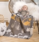 Preview: David Fussenegger Babydecke Juwel 'Dschungel' 70 x 90 cm Braun