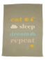 Preview: David Fussenegger Babydecke Lena 'eat sleep...' 75 x 100 cm Hellgrün