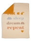 Preview: David Fussenegger Babydecke Lena 'eat sleep...' 75 x 100 cm Rohweiß