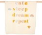 Preview: David Fussenegger Kinderdecke Lena 'eat, sleep...' 100 x 150 cm Rohweiß