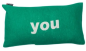 Preview: David Fussenegger Kissenhülle Silvretta 'you' 30 x 50 cm Smaragd- Grün