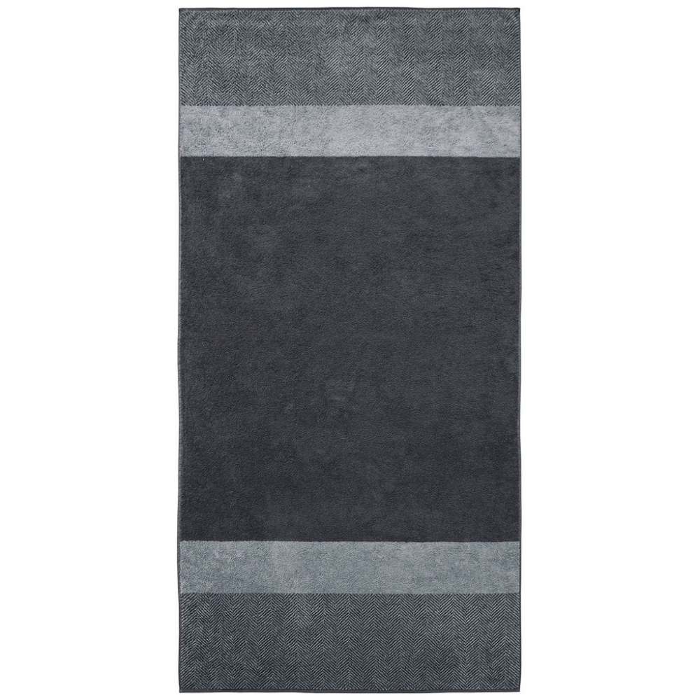 Dyckhoff Saunatuch 'Two-Tone Stripe' 100 x 200 cm Silber Farbe Grau