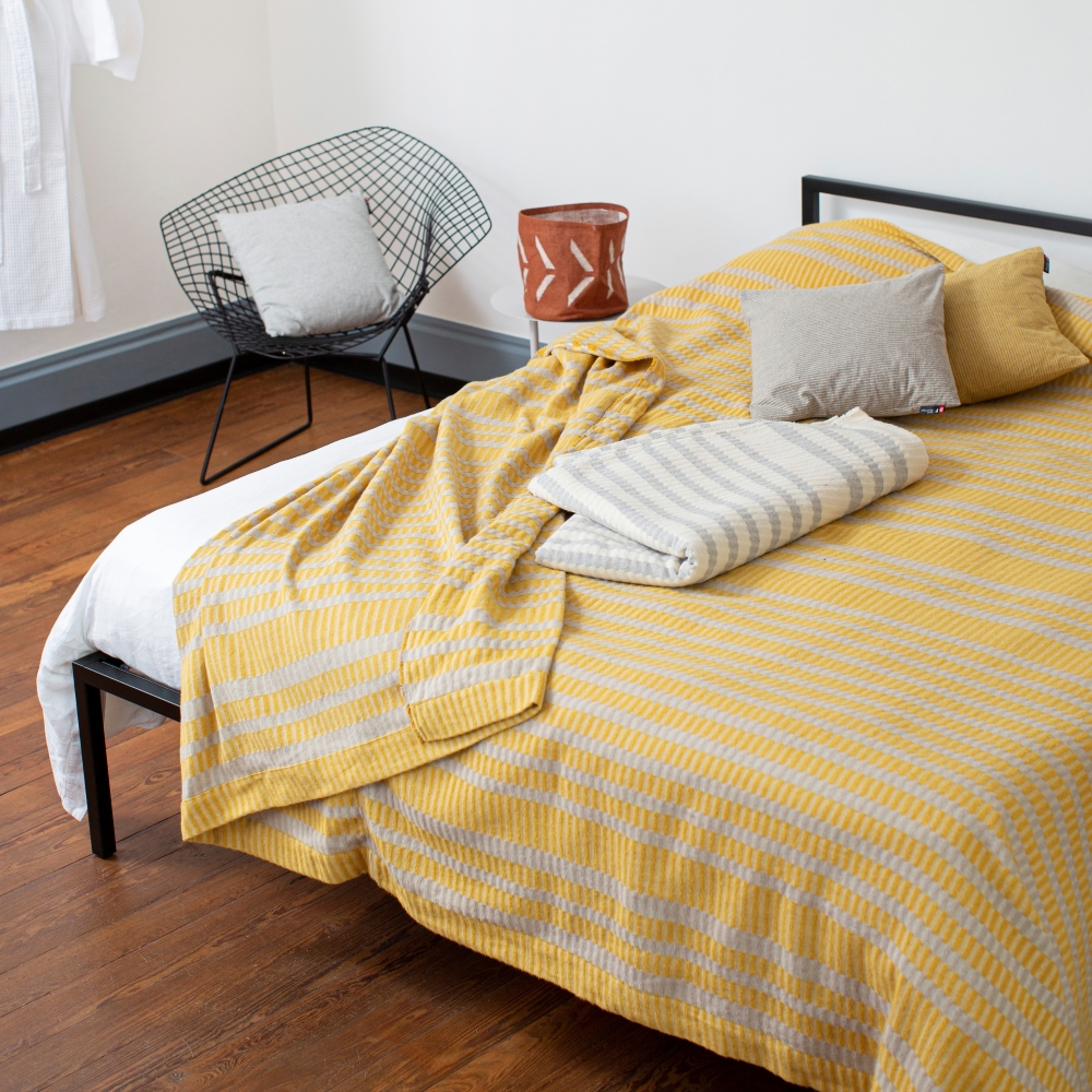 David Fussenegger Bettüberwurf Riva 'Rippen' 210 x 220 cm