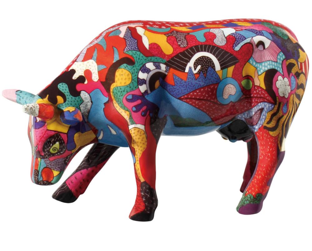 Partying with Pi-COW-sso - Cowparade Kuh Medium