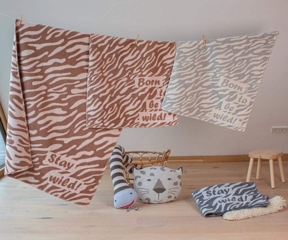 David Fussenegger Kinderdecke Finn 'stay wild' 100 x 130 cm