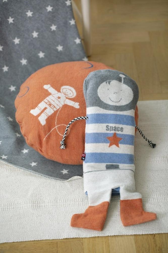 David Fussenegger Babydecke Juwel in der Puppe 'Astronaut' 70 x 90 cm Filz Mélé - Grau