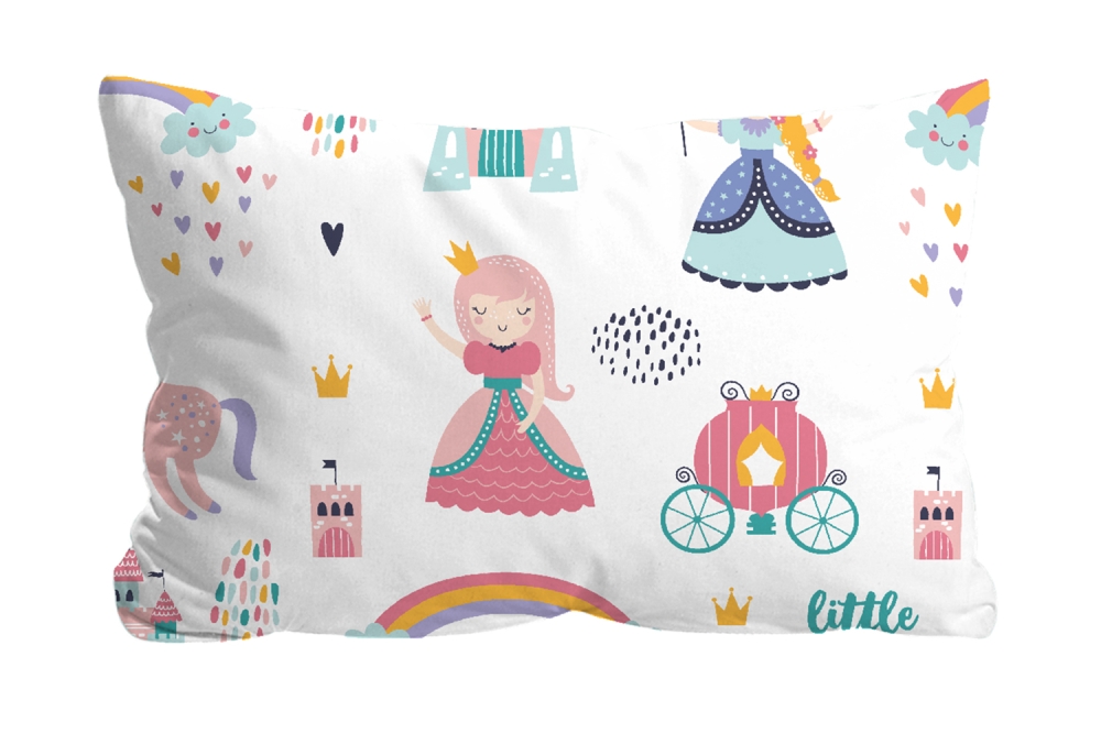 Biberna Feinbiber Kinder - Bettwäsche 'Little Princess' 100 x 135 cm Weiß