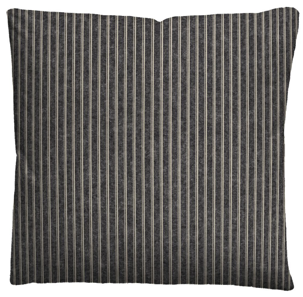 Preview: Biberna Melange- Flanell Bettwäsche 'Webstreifen' 135 x 200 cm Titanium