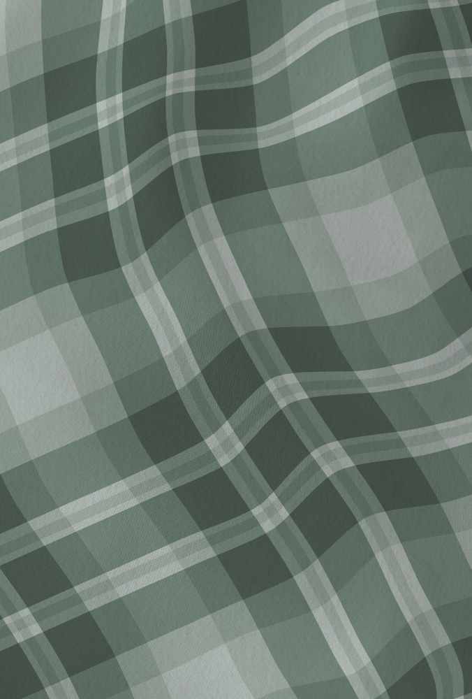 Preview: Biberna Feinbiber Bettwäsche 'Karo Tartan' 135 x 200 cm Salbei