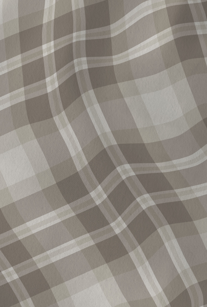 Preview: Biberna Feinbiber Bettwäsche 'Karo Tartan' 135 x 200 cm Kitt