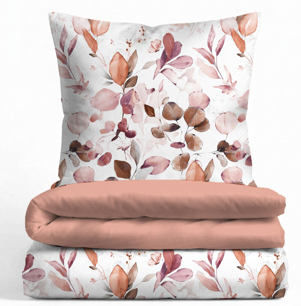 Biberna Tencel Bettwäsche 'Floral' 135 x 200 cm Terra