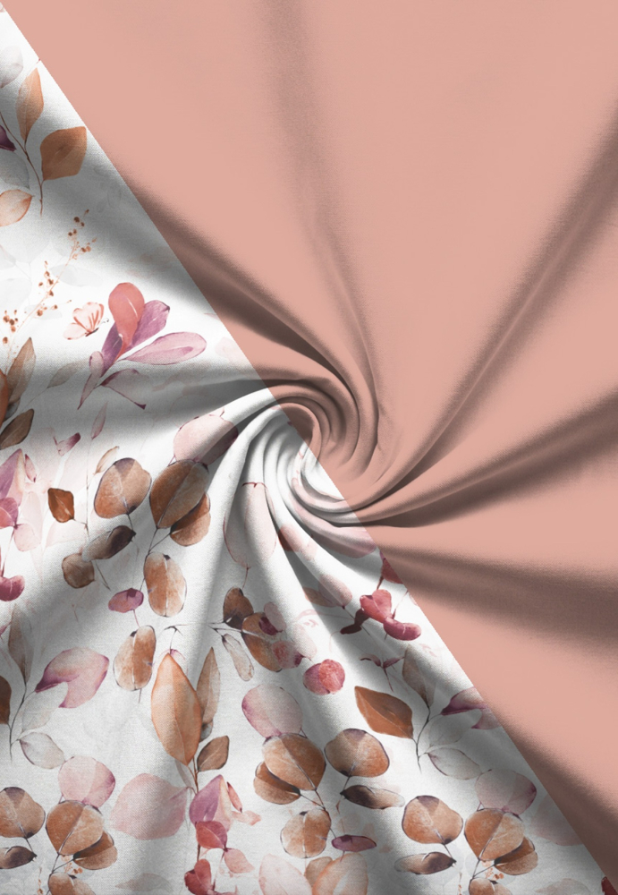 Preview: Biberna Tencel Bettwäsche 'Floral' 135 x 200 cm Terra