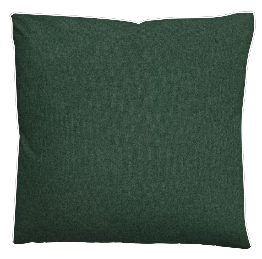 Preview: Biberna Melange- Flanell Bettwäsche 'Uni' 135 x 200 cm Dunkelgrün