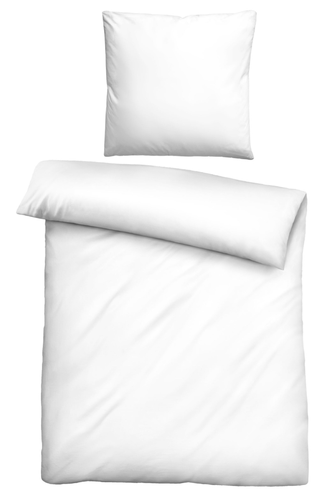 Biberna Tencel Bettwäsche 'Uni' 135 x 200 cm Weiß