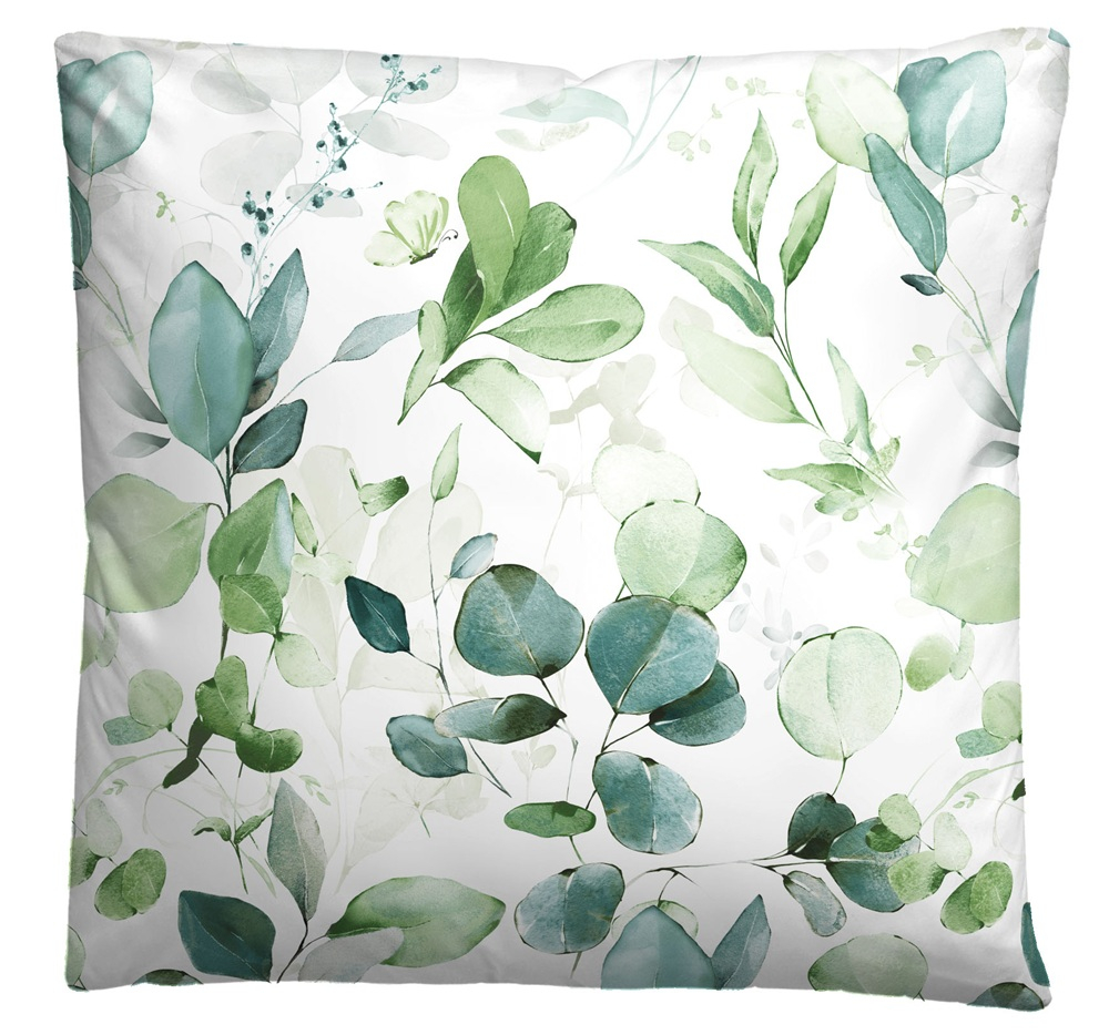 Preview: Biberna Tencel Bettwäsche 'Floral' 135 x 200 cm Aqua