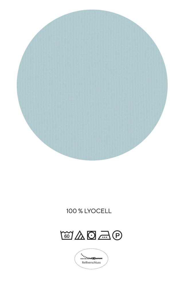 Biberna Tencel Bettwäsche 'Floral' 135 x 200 cm Aqua