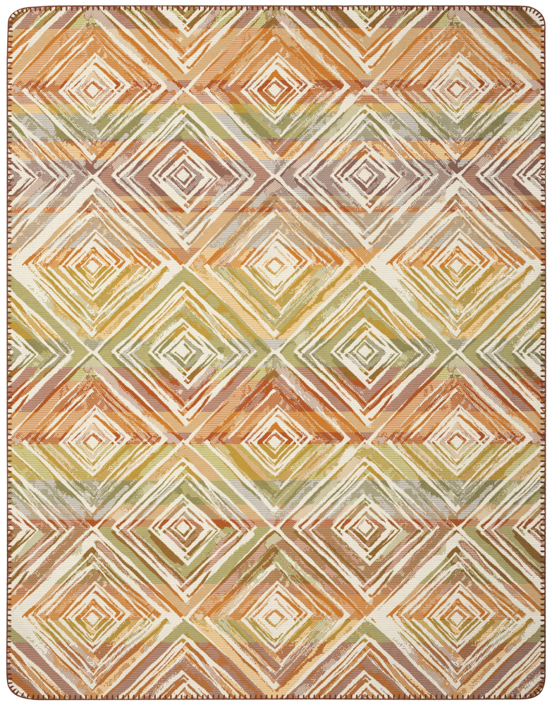 Biederlack Wohn- und Kuscheldecke 'Sunset Diamonds' 150 x 200 cm Bunt