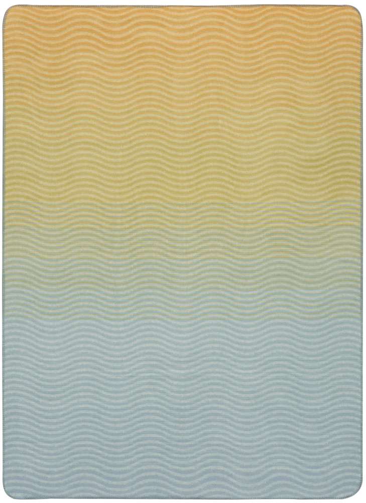 Biederlack Wohn- und Kuscheldecke 'Ocean Nuance' 150 x 200 cm Gelb - Blau