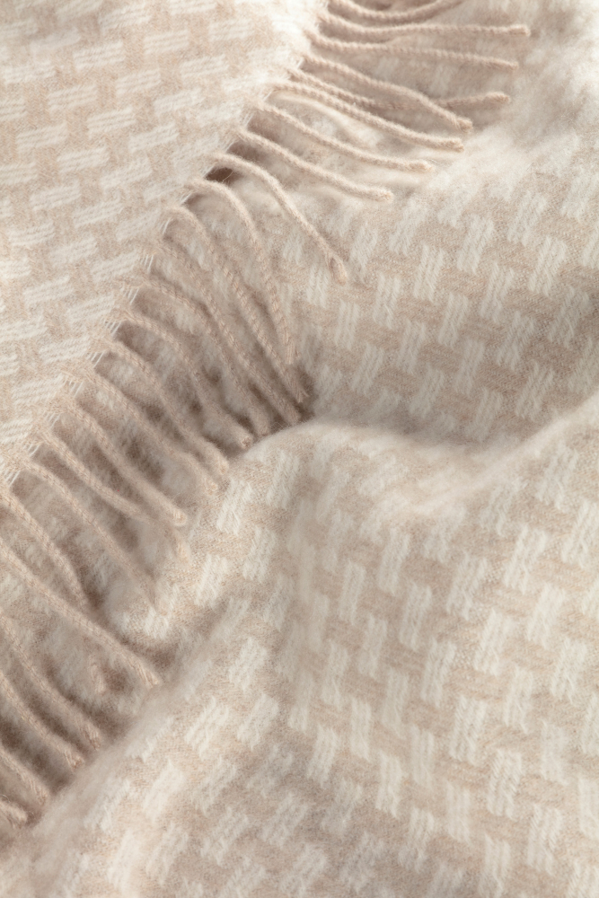 Biederlack Kaschmirplaid 'Vivo' 130 x 170 cm Beige