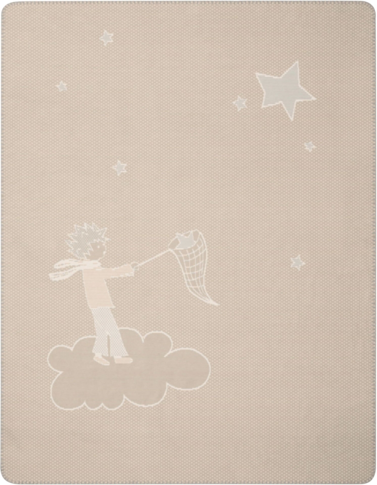 Biederlack Babydecke Lovely & Sweet 'Little Prince' 75 x 100 cm Natur