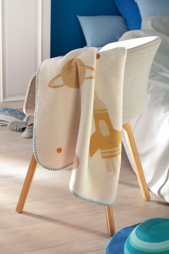 Biederlack Babydecke 'Orbit' 75 x 100 cm Natur
