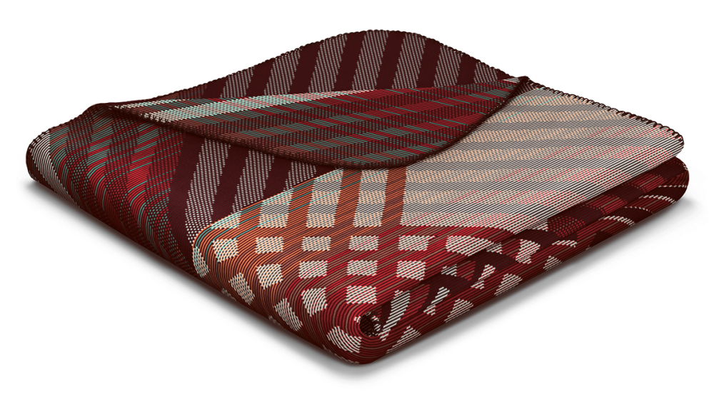 Biederlack Wohn- und Kuscheldecke 'Vibrance' 150 x 200 cm Rot