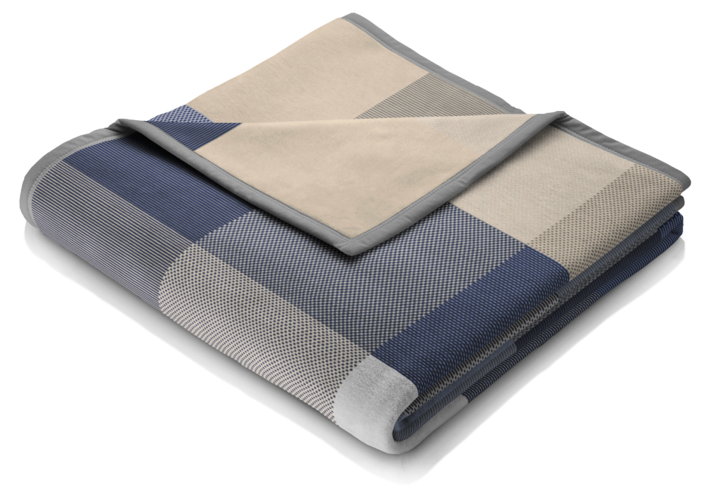 Biederlack Wohn- und Kuscheldecke 'Blue Woven' 150 x 200 cm Blau