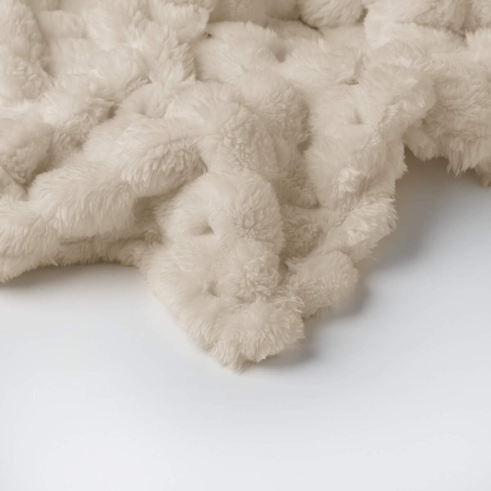 Preview: Dutch Decor Plaid 'Vivian' 150 x 200 cm Pumice Stone - Beige