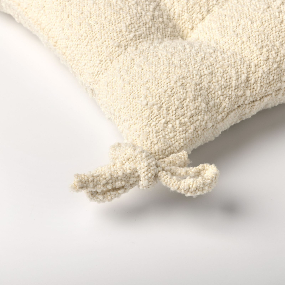 Preview: Dutch Decor Sitzkissen 'Onno' 40 x 40 cm Snow White - Weiß