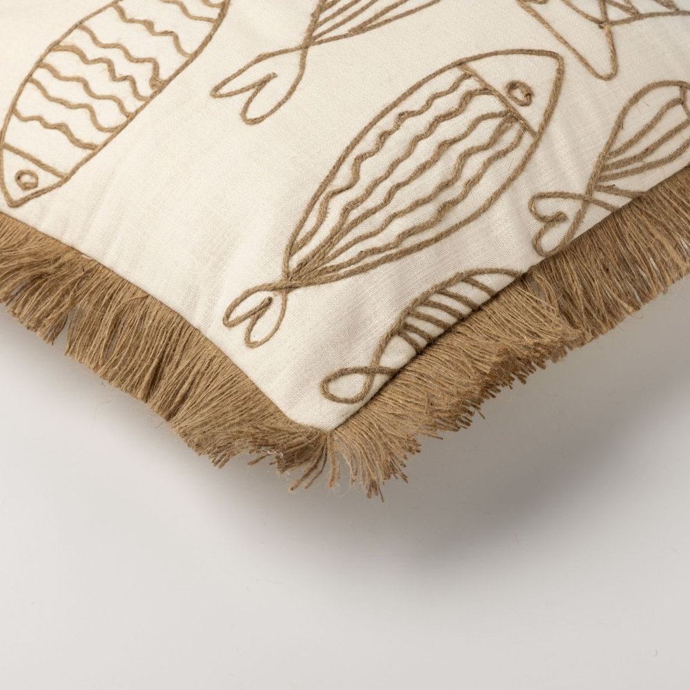 Preview: Dutch Decor Kissenhülle 'Nemo' 45 x 45 cm Snow White - Weiß