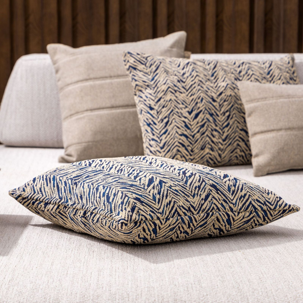 Dutch Decor Kissenhülle 'Augusta' 30 x 50 cm Insignia Blue - Blau