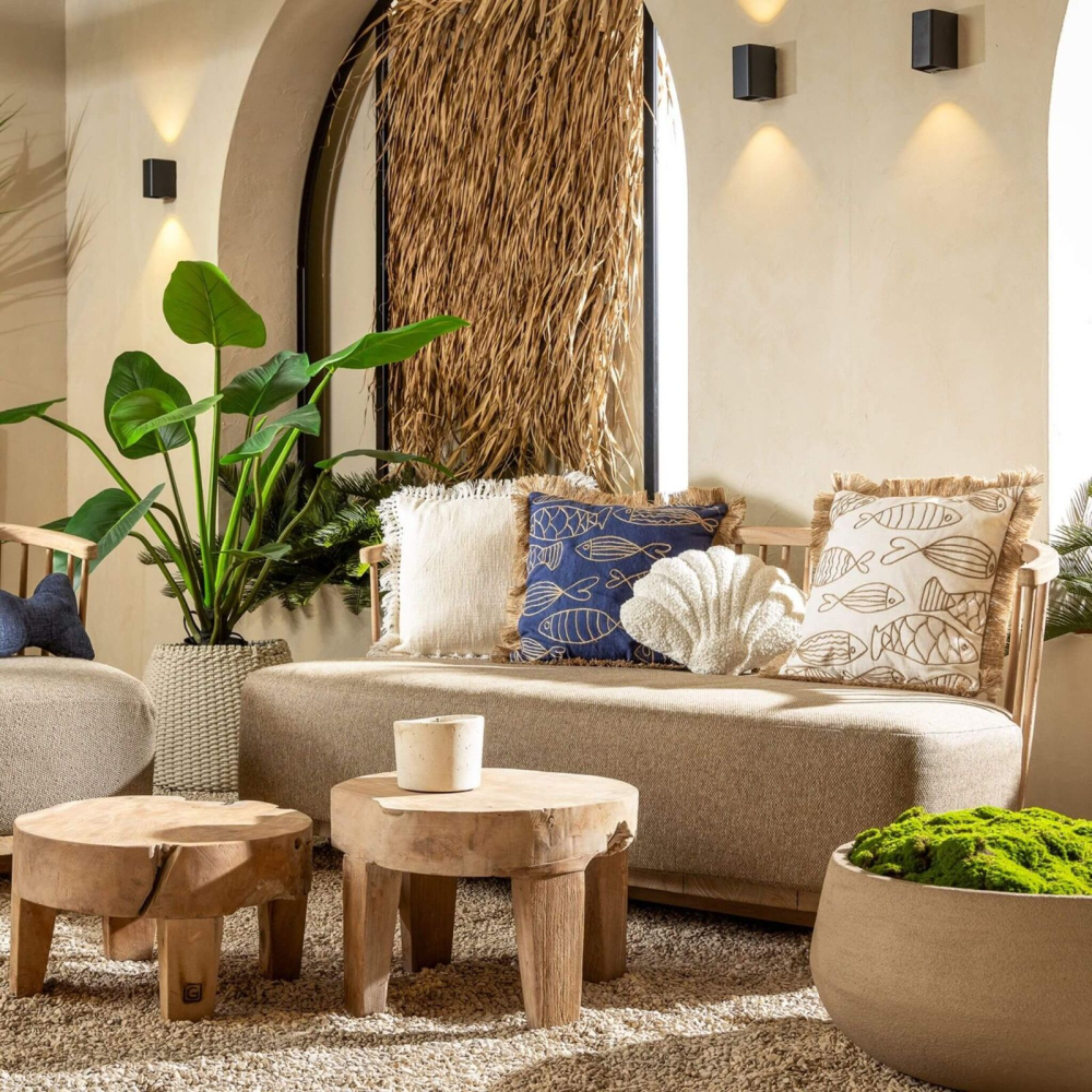 Preview: Dutch Decor Kissenhülle 'Nemo' 45 x 45 cm Snow White - Weiß