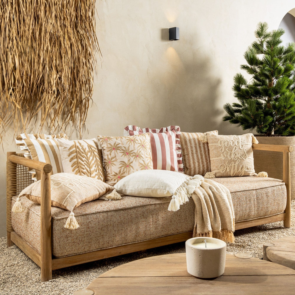 Dutch Decor Kissenhülle 'Zenna' 45 x 45 cm Almond Buff - Beige