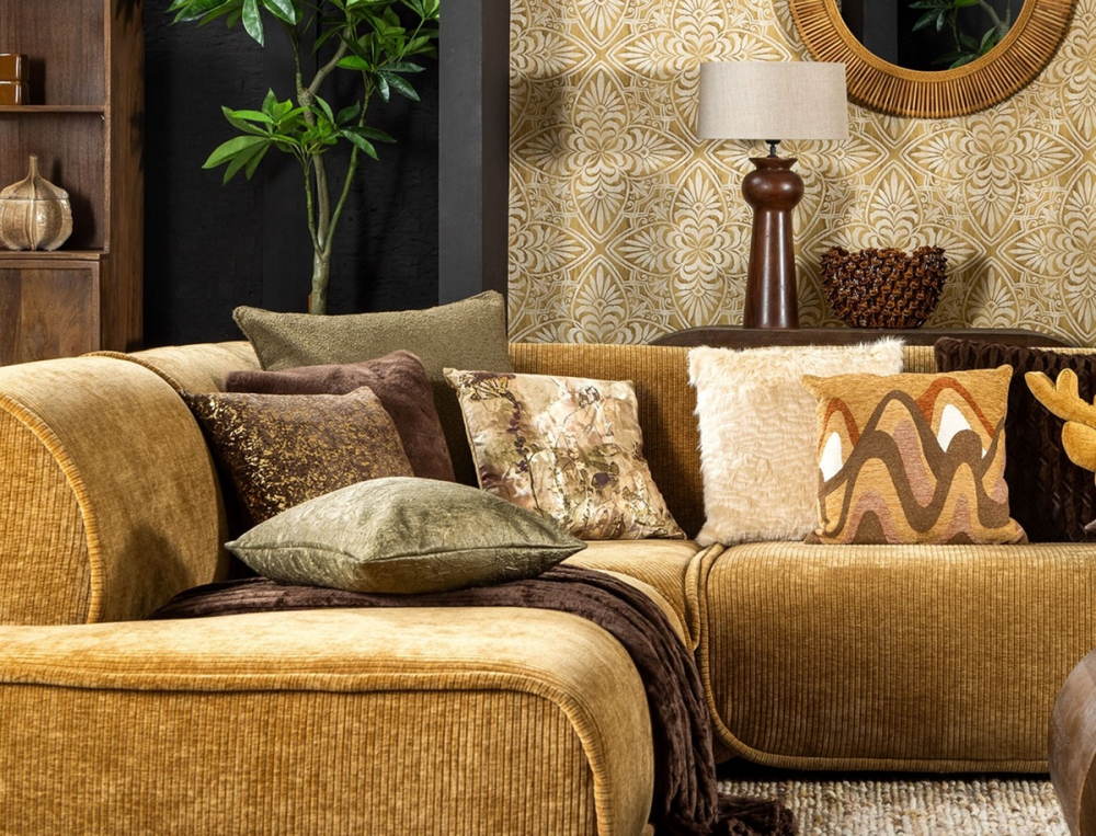 Preview: Dutch Decor Kissenhülle 'Benja' 45 x 45 cm Bleached Sand - Beige