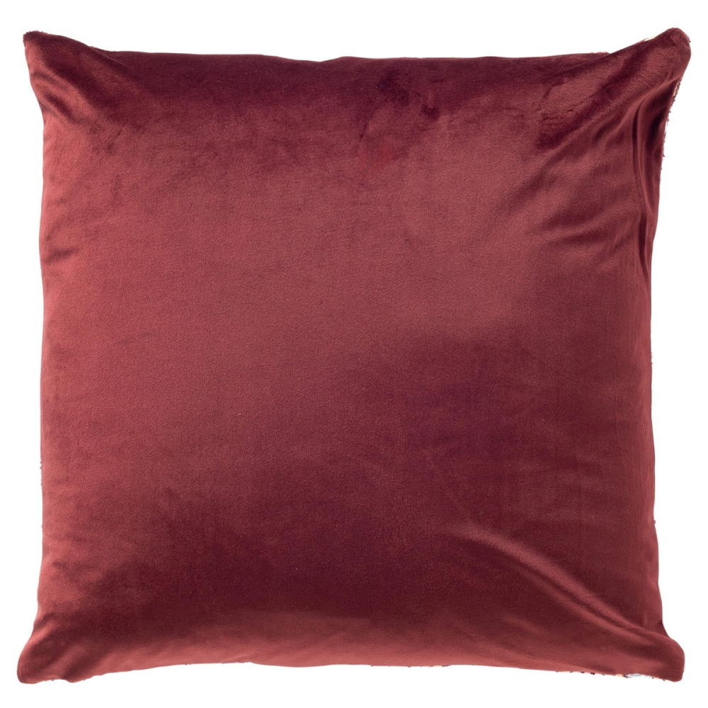 Preview: Dutch Decor Kissenhülle 'Lennox' 45 x 45 cm Maroon Banner - Rot