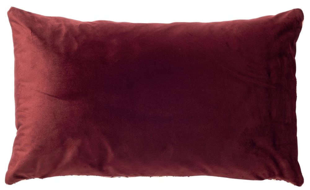 Preview: Dutch Decor Kissenhülle 'Liro' 30 x 50 cm Maroon Banner - Rot