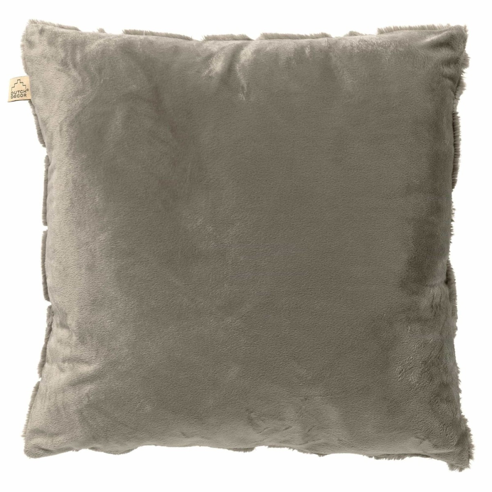 Preview: Dutch Decor Kissenhülle 'Quinn' 45 x 45 cm Driftwood - Taupe