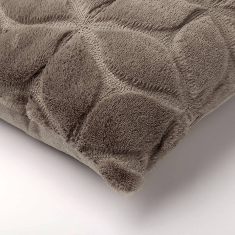 Preview: Dutch Decor Kissenhülle 'Quinn' 45 x 45 cm Driftwood - Taupe