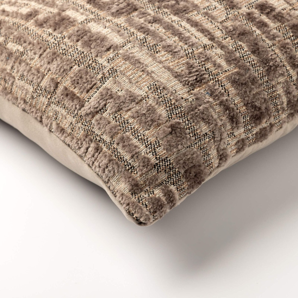 Preview: Dutch Decor Kissenhülle 'Remus' 45 x 45 cm Driftwood - Taupe