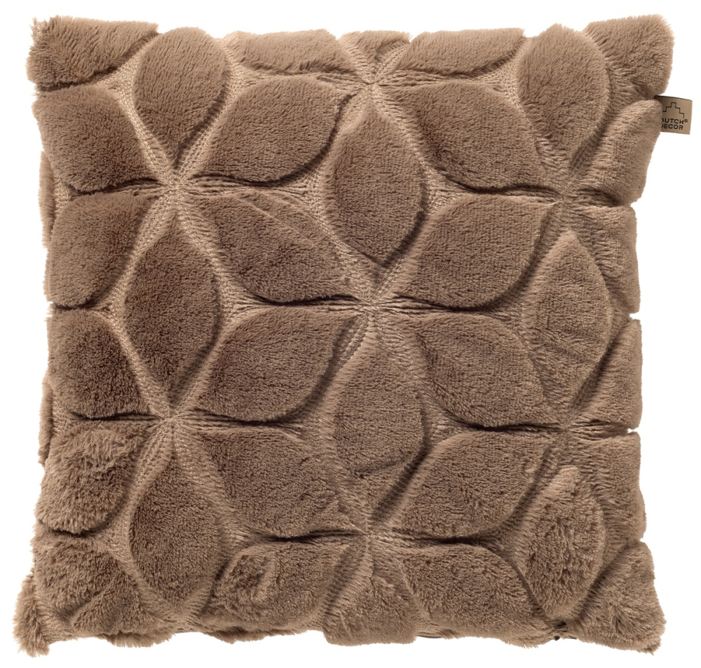 Dutch Decor Kissenhülle 'Quinn' 45 x 45 cm Driftwood - Taupe