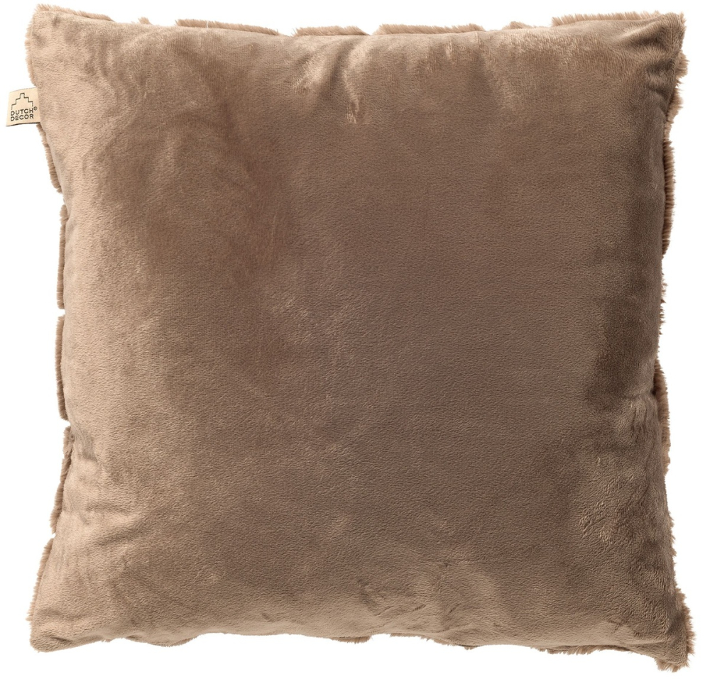 Preview: Dutch Decor Kissenhülle 'Quinn' 45 x 45 cm Driftwood - Taupe