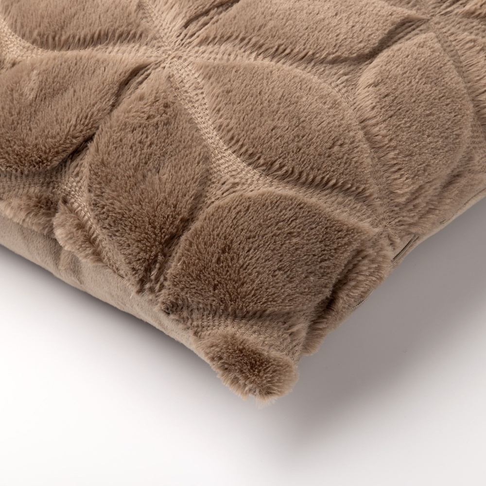 Preview: Dutch Decor Kissenhülle 'Quinn' 45 x 45 cm Driftwood - Taupe
