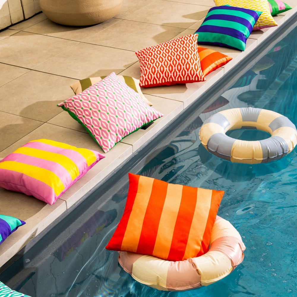 Preview: Textino Kissenhülle 'Appollo' 45 x 45 cm Quince - Gelb, Rosa