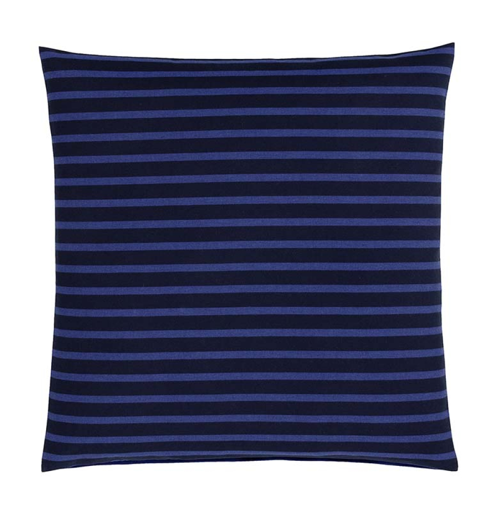 Preview: elegante Soft- Flanell Bettwäsche 'Inverness' 135 x 200 cm Navy - Blau