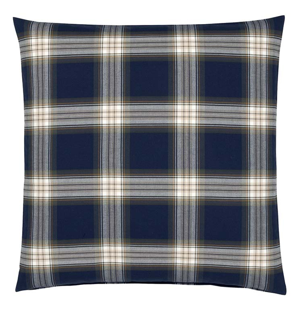 elegante Soft- Flanell Bettwäsche 'Westminster' 135 x 200 cm Blau