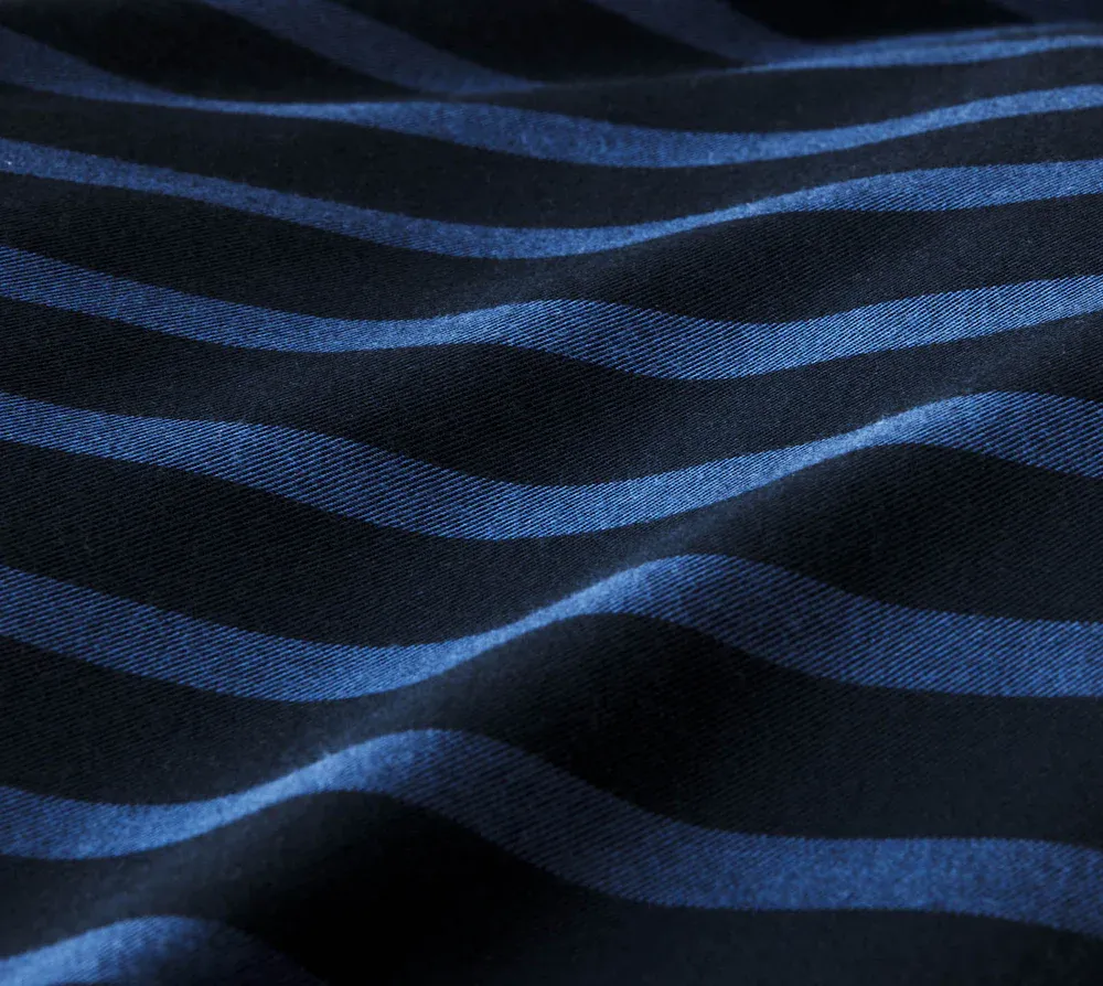 elegante Soft- Flanell Bettwäsche 'Inverness' 135 x 200 cm Navy - Blau