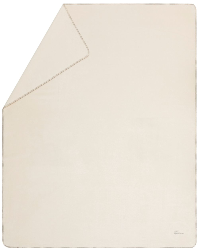 Preview: David Fussenegger Wohndecke Bamboo mit Stick 'Uni' 150 x 200 cm