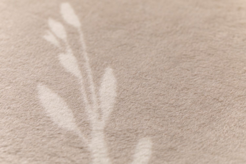 Preview: David Fussenegger Wohndecke Bamboo 'Gräser' 150 x 200 cm Natur- Beige